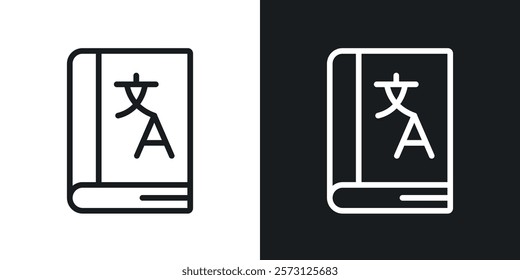 Translation icons set vectors on white background.