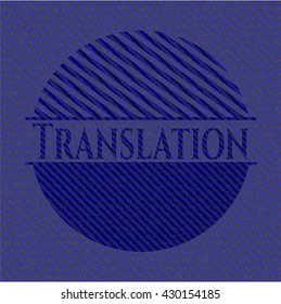 Translation with jean texture