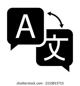 Translation Language Icon. Vector Illustration