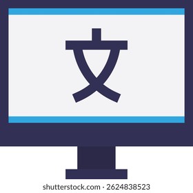 Translation Language Translate Icon Vector Flat Illustration