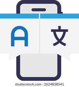 Translation Language Translate Icon Vector Flat Illustration