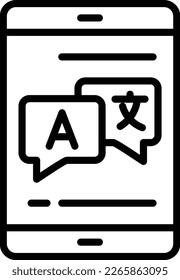 Translation Line Vector Icon Design