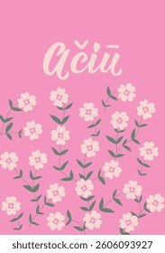 Translation from Lithuanian: Thank you. Perfect design for greeting cards, posters and social media. Lithuanian Lettering