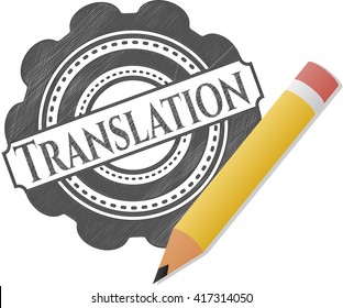 Translation with pencil strokes