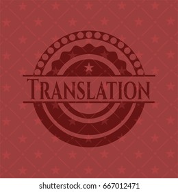 Translation realistic red emblem
