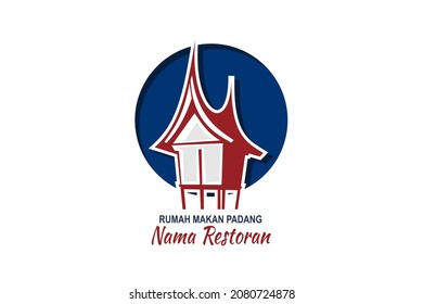 Translation: Restaurant Name, Padang Cuisine. Vector logo. Suitable for Padang Restaurant.