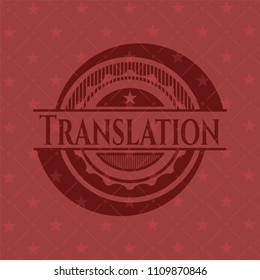 Translation retro red emblem
