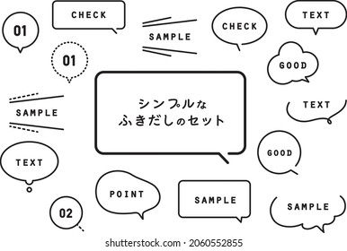 translation : set of simple speech balloon
This is a set of simple speech bubbles. Vector illustration. Frame template.