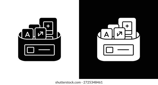 Symbol der Übersetzungssoftware für die Benutzeroberfläche und das Design mobiler Anwendungen. Enthält Symbole auf transparentem Hintergrund.