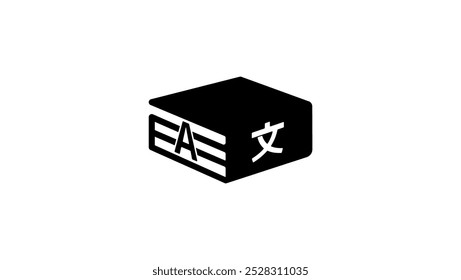 translation symbol, black isolated silhouette 