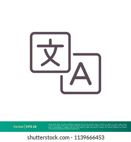 Translation, Translator Icon Vector Logo Template Illustration Design. Vector EPS 10.