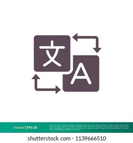 Translation, Translator Icon Vector Logo Template Illustration Design. Vector EPS 10.