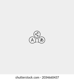 Translation vector icon illustration sign