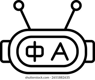 Translation Vector Line Icon Design