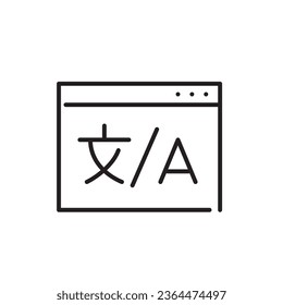 Translation website. Pixel perfect, editable stroke