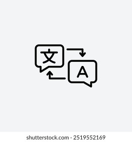 Translationline vector icon. EPS 10
