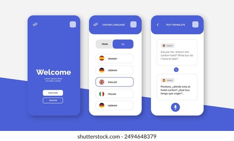 Translator app concept vector design in eps 10