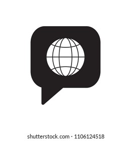 Translator icon flat vector template design trendy