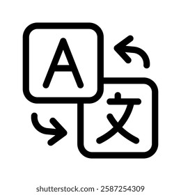 Translator Icon Vector Symbol Design Illustration