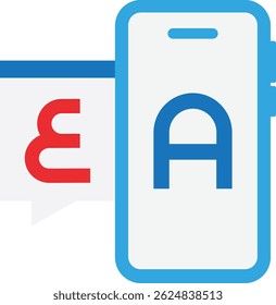 Translator Language Communication Icon Vector Flat Illustration