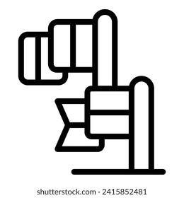 Translator language flags icon outline vector. Linear slender. Speak app