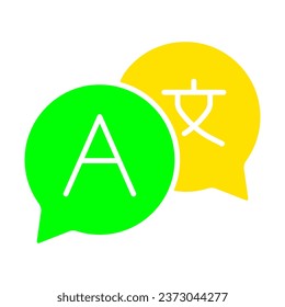 Translator line icon. Communication, language, vocabulary, learning, foreigner, tourism. Vector color icon on a white background for business and advertising.