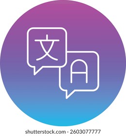 Translator vector icon. Can be used for printing, mobile and web applications.