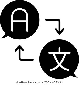 Translator vector icon. Can be used for printing, mobile and web applications.
