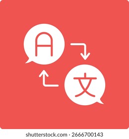 Translator vector icon. Can be used for printing, mobile and web applications.