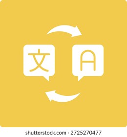 Icono de Vector del traductor. Se puede utilizar para aplicaciones de impresión, móviles y de Web.