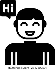 Translator Vector Icon Glyph Style