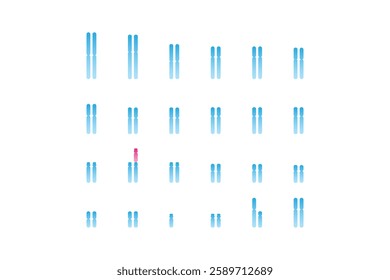 Translocation Down Syndrome Science Design. Vector Illustration.