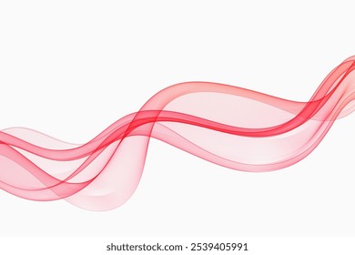 Translucent abstract wave on white background.