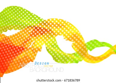 Translucent colors brush scene vector abstract wallpaper on a white background
