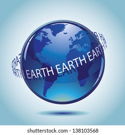 Translucent Earth. EPS 10 vector, grouped for easy editing. No open shapes or paths. Portions of this image supplied by NASA.