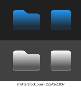 Translucent file icons set in web3 style....