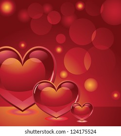 Translucent Heart Background Vector EPS 8