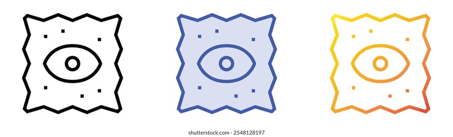 translucent icon. Linear, Blue Fill and Gradient Style Design Isolated On White Background