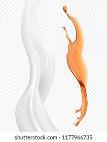 Translucent oil  and cream elements for use with your design, vector 3d illustration.