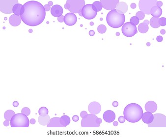 translucent purple hue bubbles. Colorful background.