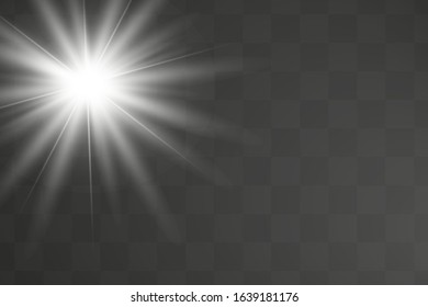 
Translucent special light effect design. Vector blur in motion glow flare. Isolated transparent background. Decor element. Horizontal Star Rays and Spotlight