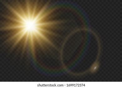 Translucent special light effect design. Vector blur in motion glow flare. Isolated transparent background. Decor element.