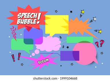 Translucent Speech Bubbles for web. Vector