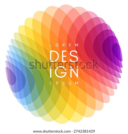 Translucent sphere. Color gradient. Sliced ​​and moving effect. Abstract geometric design. 3D vector illustration for a brochure, poster, cover, postcard, presentation, flyer, or banner.