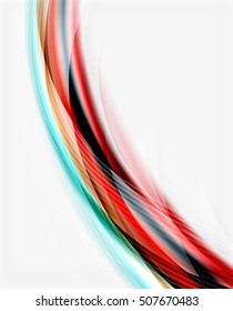 Translucent vector wave line, business or technology layout
