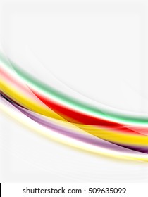 Translucent vector wave line, business or technology layout