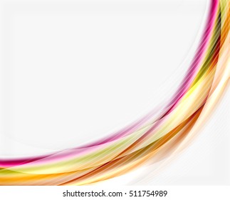 Translucent vector wave line, business or technology layout