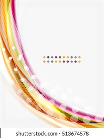 Translucent vector wave line, business or technology layout