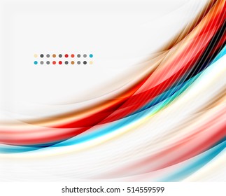 Translucent vector wave line, business or technology layout
