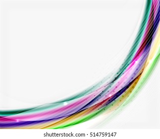 Translucent vector wave line, business or technology layout